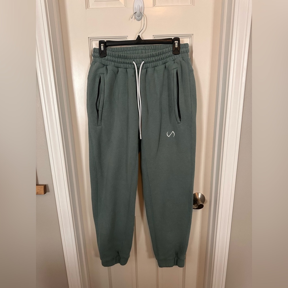 Green Jogger Sweatpants with Drawstring